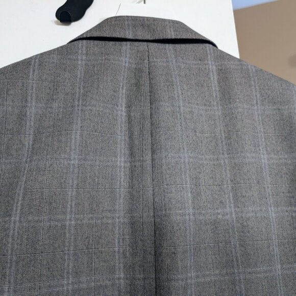 Mens Michael Kors Gray Blue Plaid Sports Blazer Jacket 46L NEW - Picture 8 of 10